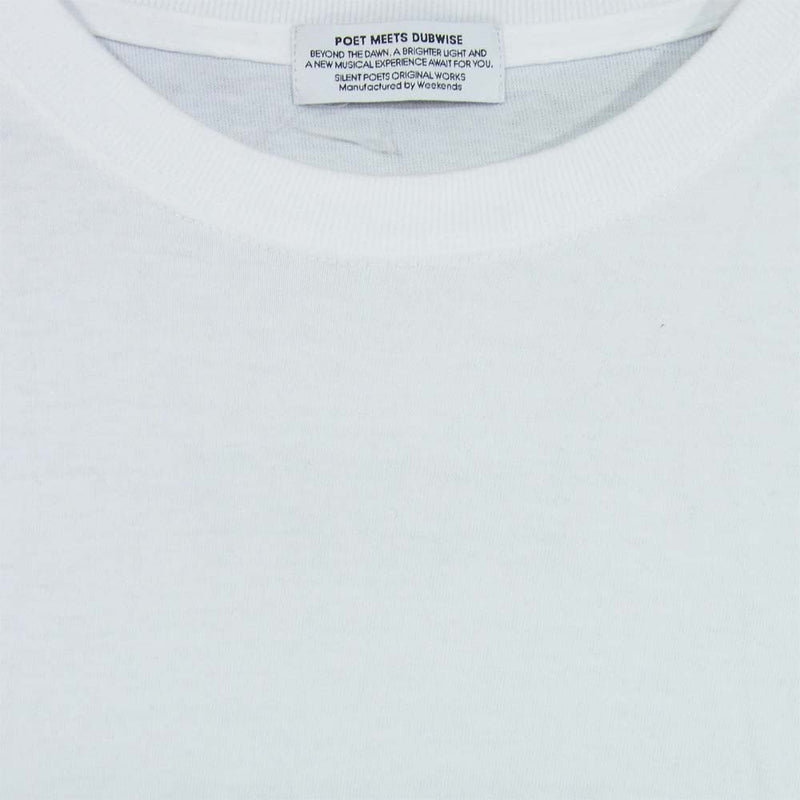 ポエットミーツダブワイズ バックプリント 長袖 ロングスリーブ Tシャツ ホワイト系 XL【美品】【中古】