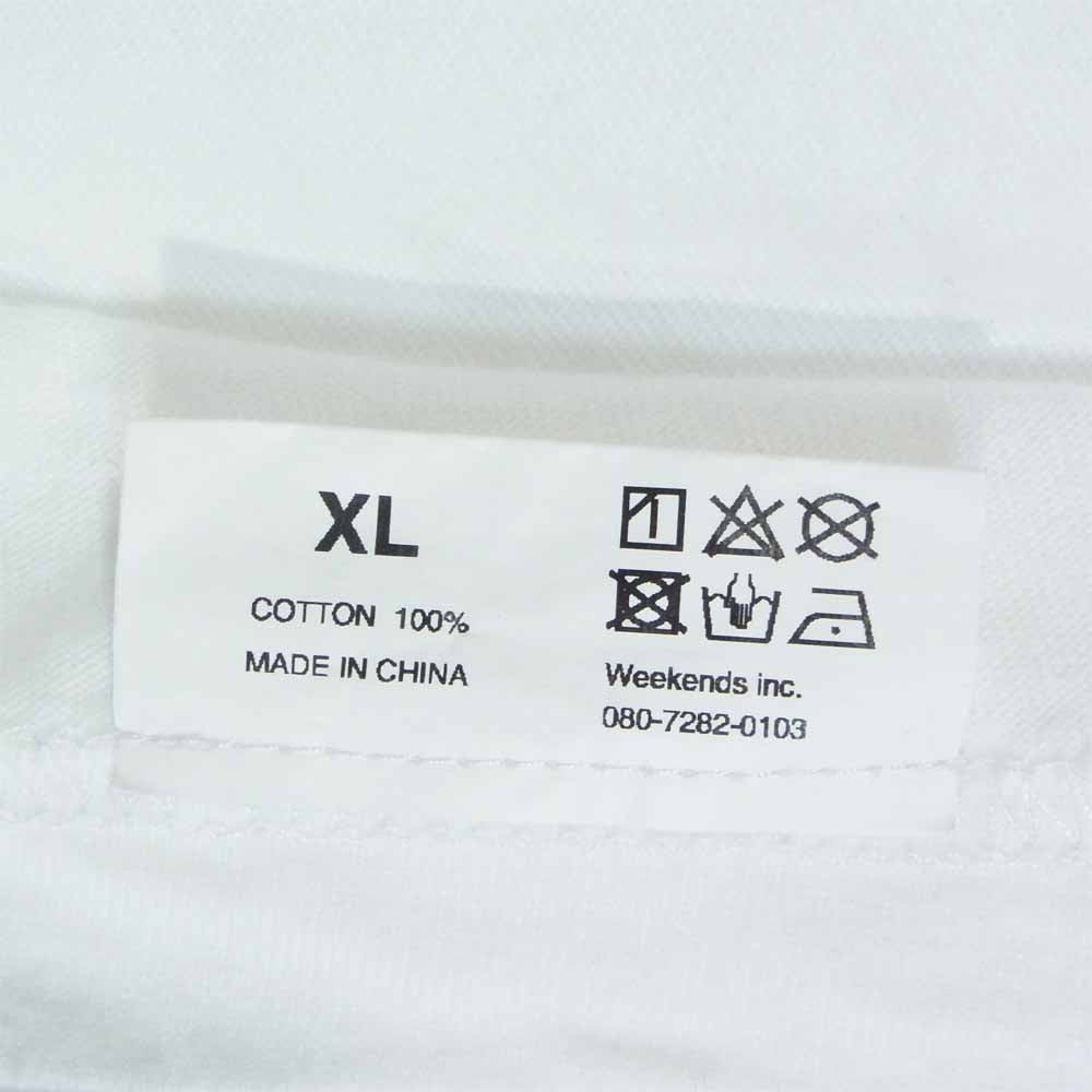 ポエットミーツダブワイズ バックプリント 長袖 ロングスリーブ Tシャツ ホワイト系 XL【美品】【中古】