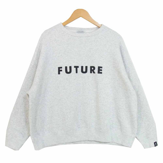 ポエットミーツダブワイズ FUTURE SWEAT PO プリント クルーネック 裏起毛 スウェット トレーナー グレー系 L【中古】