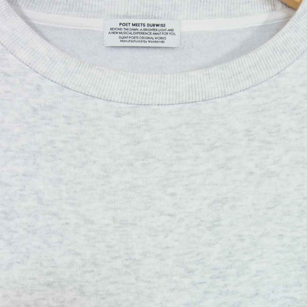 ポエットミーツダブワイズ FUTURE SWEAT PO プリント クルーネック 裏起毛 スウェット トレーナー グレー系 L【中古】