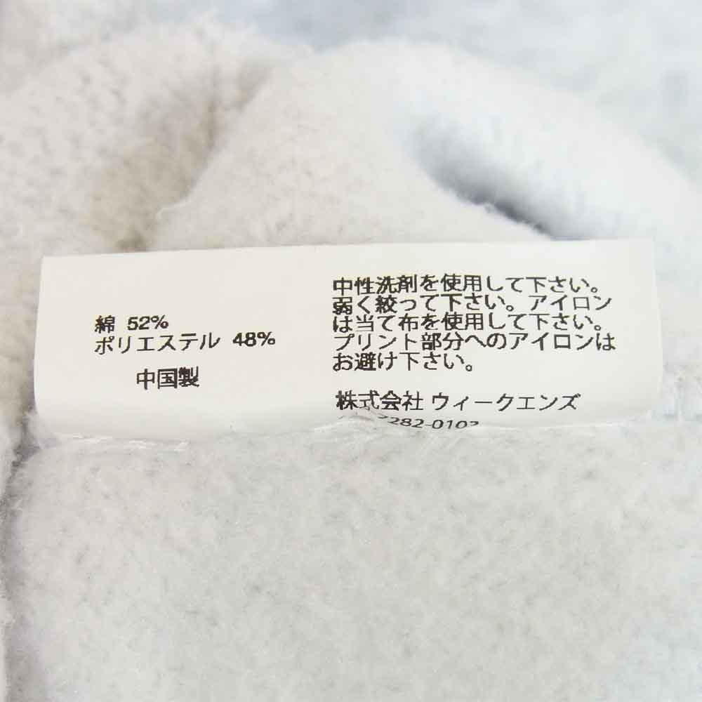 ポエットミーツダブワイズ FUTURE SWEAT PO プリント クルーネック 裏起毛 スウェット トレーナー グレー系 L【中古】
