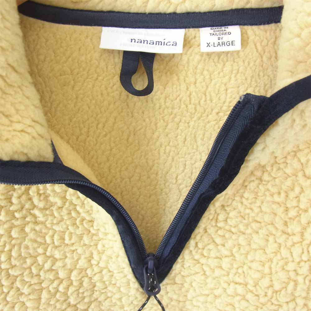 nanamica ナナミカ SUHF956 POLATEC FLEECE PULLOVER ポーラーテック フリース プルオーバー オフホワイト系 XL【美品】【中古】