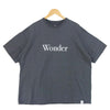GRAPHPAPER グラフペーパー POET MEETS DUBWISE ポエットミーツダブワイズ ビッグシルエット 沈黙詩人 Wonder プリント Tシャツ チャコール系 F【美品】【中古】