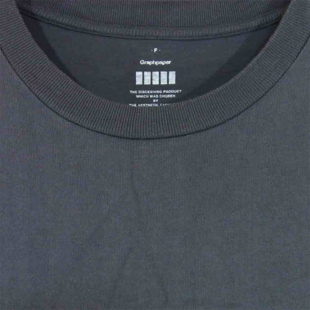 GRAPHPAPER グラフペーパー POET MEETS DUBWISE ポエットミーツダブワイズ ビッグシルエット 沈黙詩人 Wonder プリント Tシャツ チャコール系 F【美品】【中古】