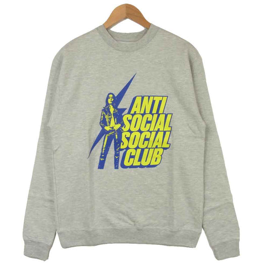 HYSTERIC GLAMOUR ヒステリックグラマー 02201CS08 ANTI SOCIAL SOCIAL CLUB アンチソーシャルソーシャルクラブ スウェット グレー系 S【極上美品】【中古】
