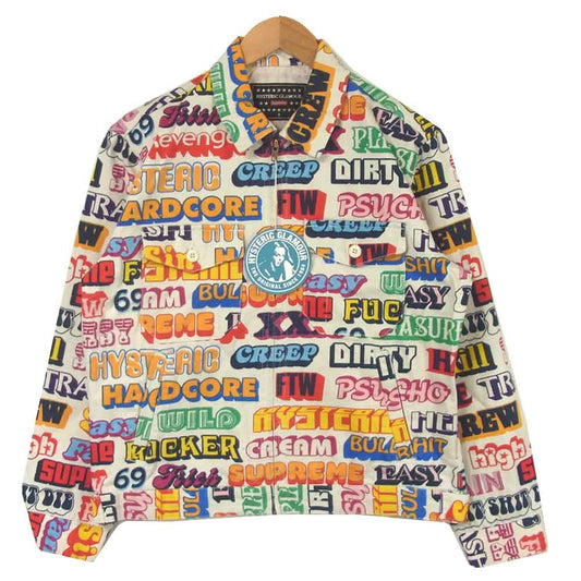 Supreme シュプリーム 17AW 02173ZI01 HYSTERIC GLAMOUR ヒステリックグラマー Text Work Jacket テキスト ワーク ジャケット ホワイト系 S【新古品】【未使用】【中古】