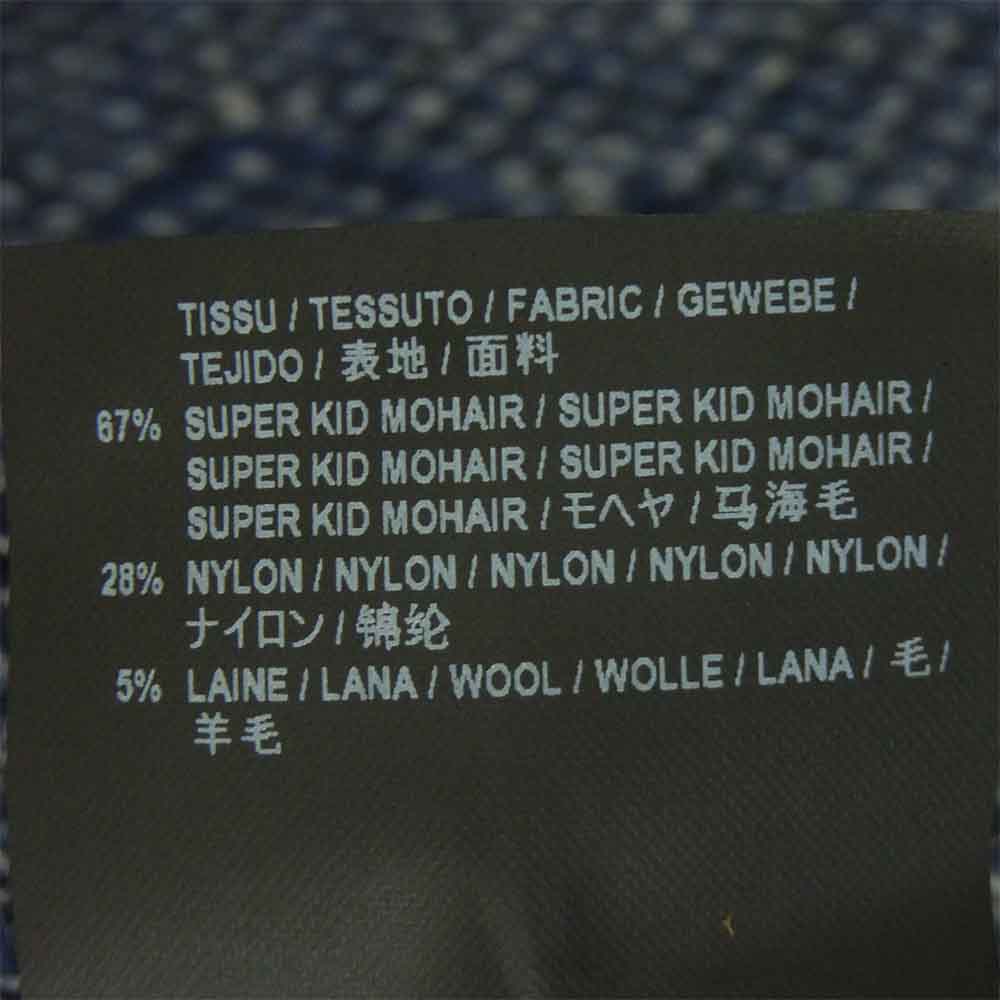 SAINT LAURENT サンローラン 457124 モヘヤ混 星柄 ニット フード カーディガン ダークネイビー系 XS【美品】【中古】