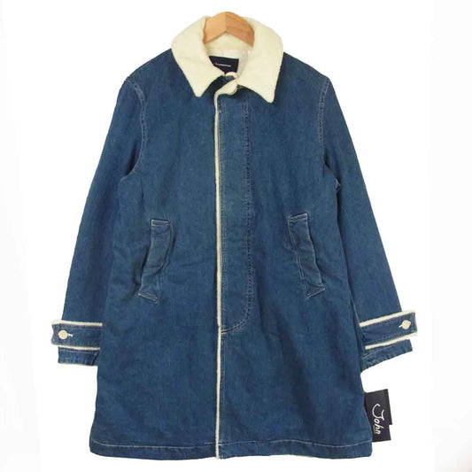 john UNDERCOVER JUV4301-1 デニム ボア ステンカラー コート インディゴブルー系 2【新古品】【未使用】【中古】