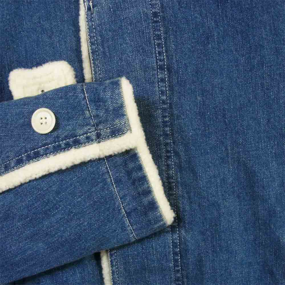 john UNDERCOVER JUV4301-1 デニム ボア ステンカラー コート インディゴブルー系 2【新古品】【未使用】【中古】