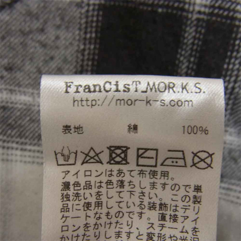 FranCisT_MOR.K.S. フランシストモークス クレイジーパターン チェック ネルシャツ  ブラック系 2【中古】