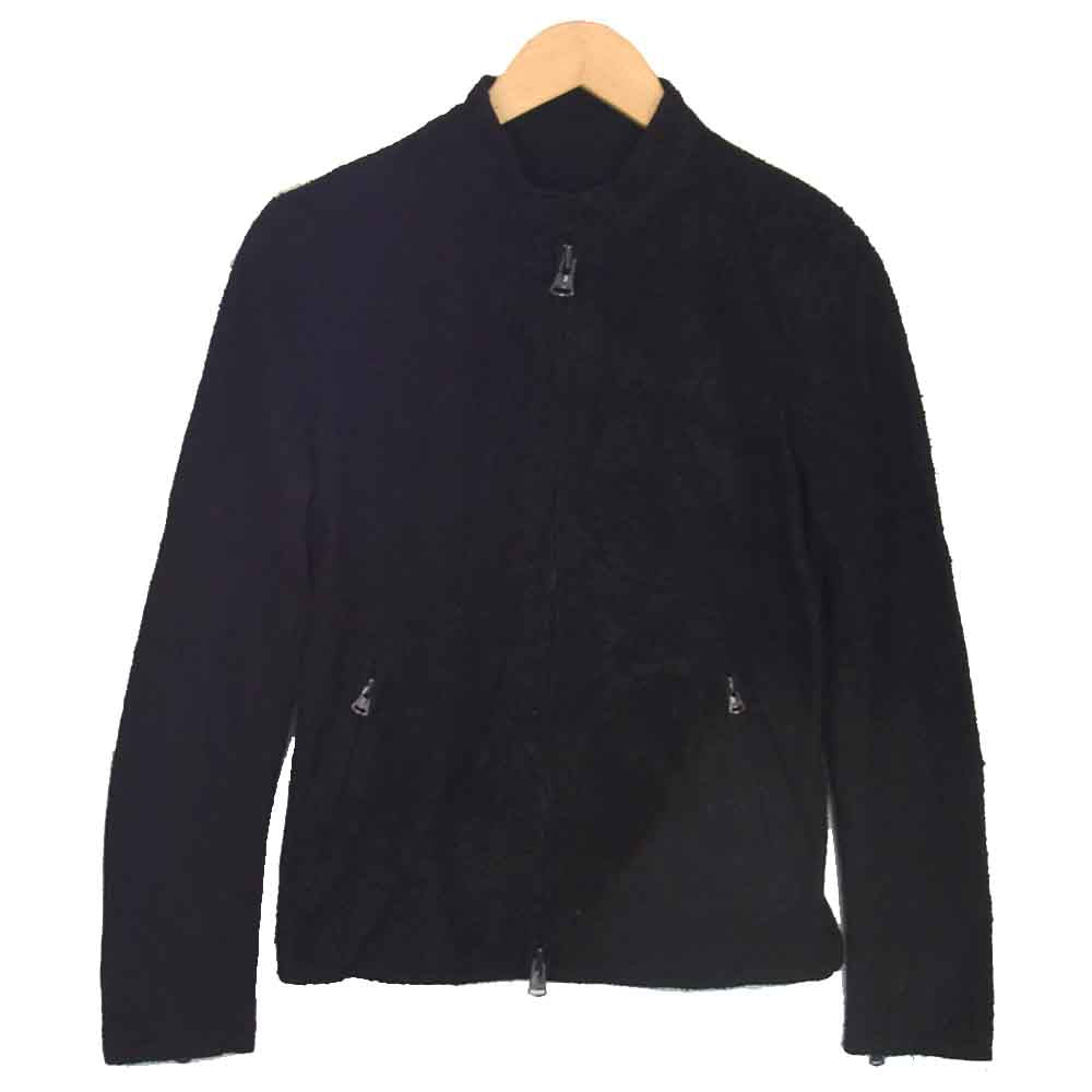イサムカタヤマ バックラッシュ 1744-02 カンガルーニベ シングル ライダース ブラック系 S【中古】