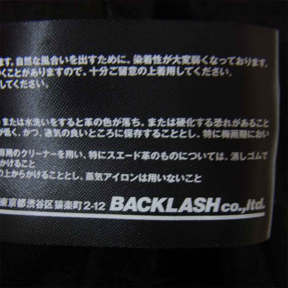 イサムカタヤマ バックラッシュ 1744-02 カンガルーニベ シングル ライダース ブラック系 S【中古】