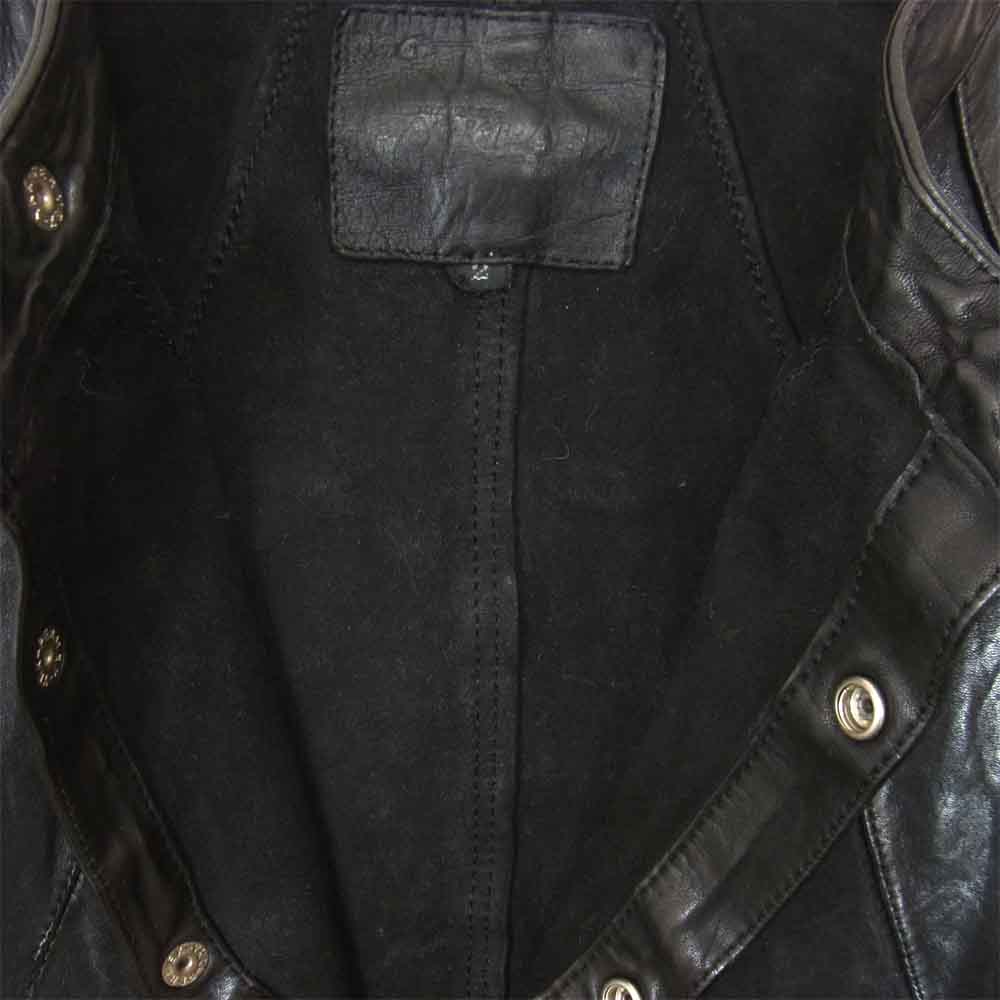 イサムカタヤマ バックラッシュ 1709-01 スペインポニー スタンドカラー レザー シャツ ジャケット ブラック系 M【中古】