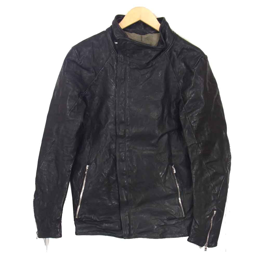 INCARNATION インカネーション 11711-41177 ♯967967 horse Leather DartsShouder Blouson ホースレザー ライダース ジャケット ブラック系 S【中古】