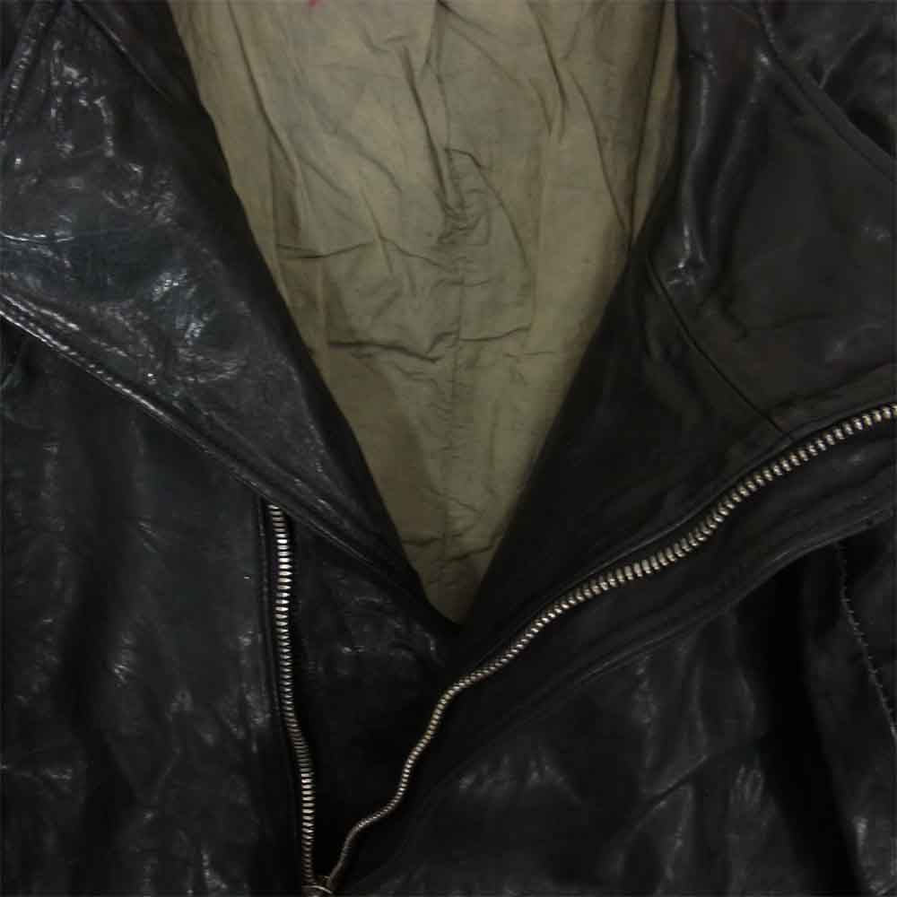 INCARNATION インカネーション 11711-41177 ♯967967 horse Leather DartsShouder Blouson ホースレザー ライダース ジャケット ブラック系 S【中古】
