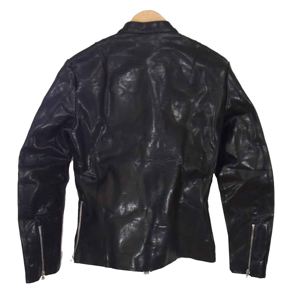 イサムカタヤマ バックラッシュ 17AW 1704-01 イタリアンショルダー ヴィンテージレザー シングル ライダース ジャケット ブラック系 M【中古】