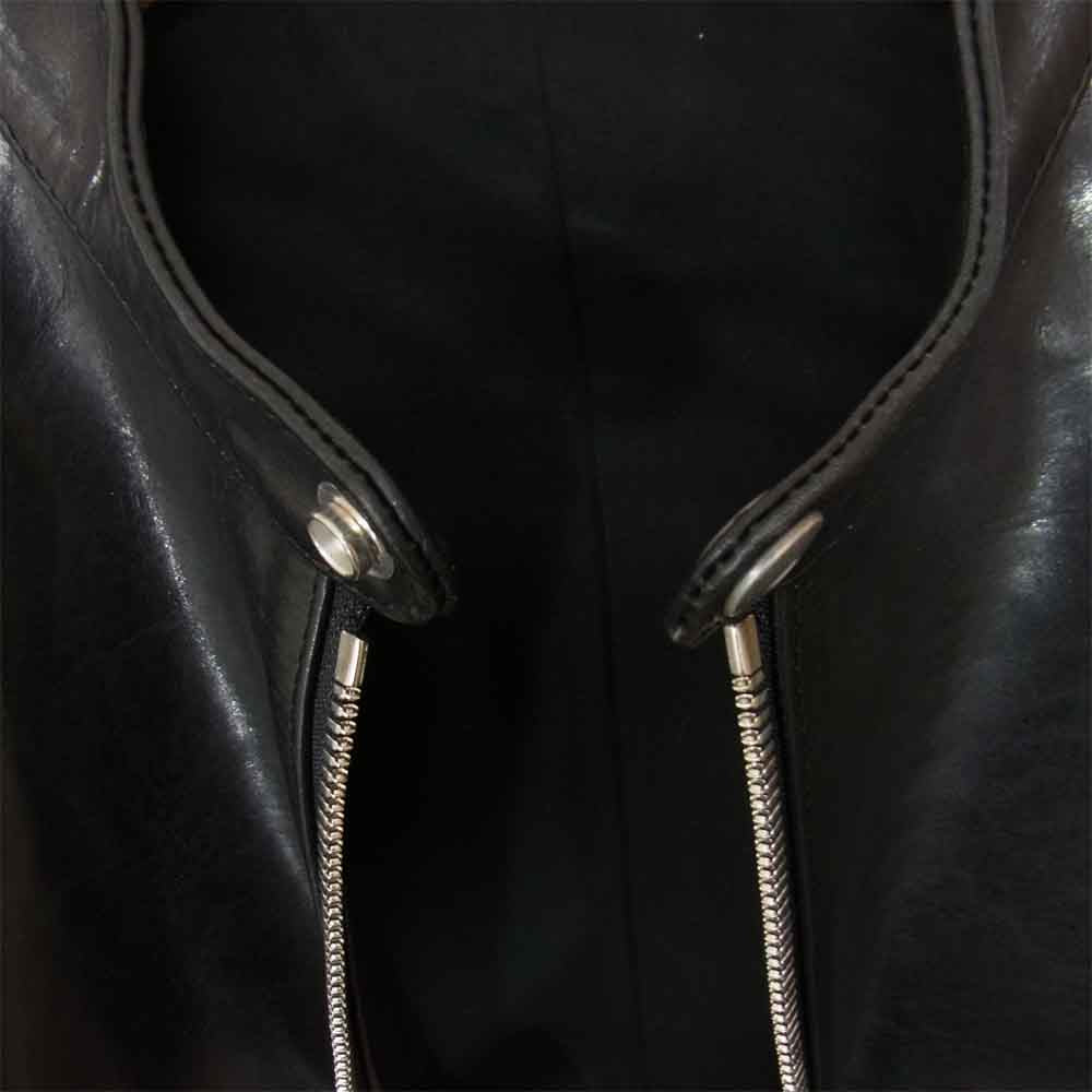 イサムカタヤマ バックラッシュ 17AW 1704-01 イタリアンショルダー ヴィンテージレザー シングル ライダース ジャケット ブラック系 M【中古】