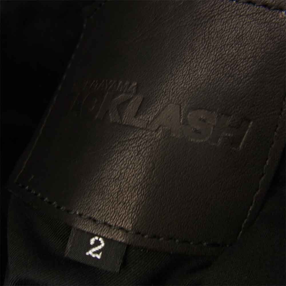 イサムカタヤマ バックラッシュ 17AW 1704-01 イタリアンショルダー ヴィンテージレザー シングル ライダース ジャケット ブラック系 M【中古】