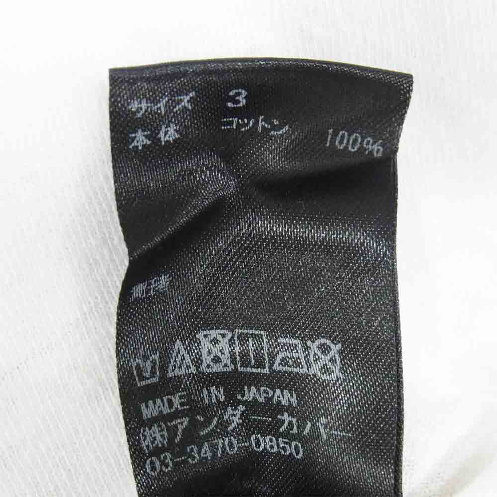 UNDERCOVER アンダーカバー UCZ3806 TEE BAT 蝙蝠 バット プリント Tシャツ ホワイト系 3【中古】