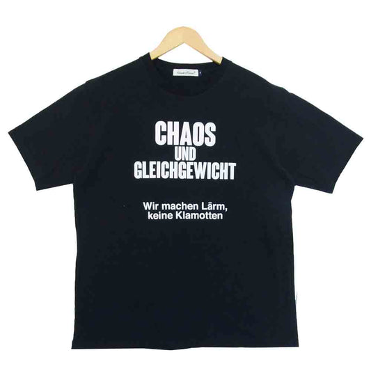 UNDERCOVER アンダーカバー UCZ3807 JUN TAKAHASHI ジュンタカハシ Chaos und Gleichgewicht カオスバランス プリント Tシャツ ブラック系 4【中古】