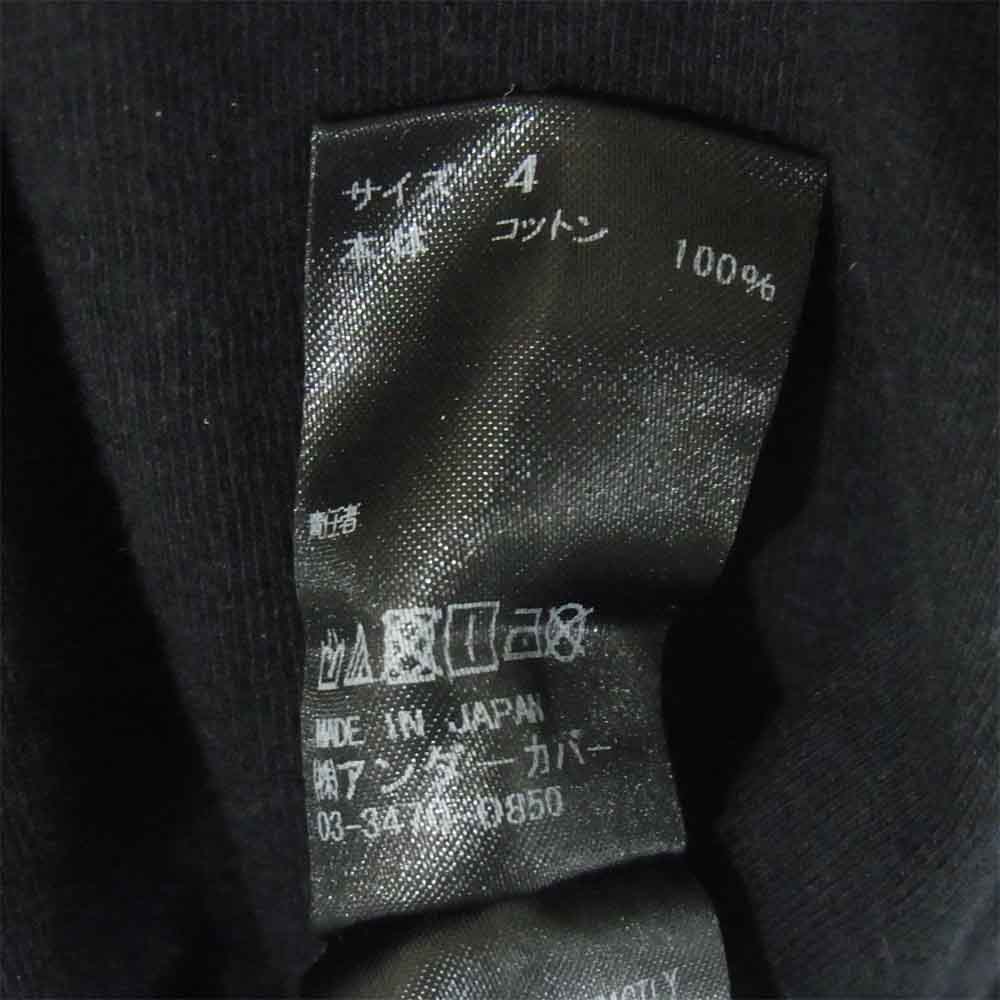 UNDERCOVER アンダーカバー UCZ3807 JUN TAKAHASHI ジュンタカハシ Chaos und Gleichgewicht カオスバランス プリント Tシャツ ブラック系 4【中古】