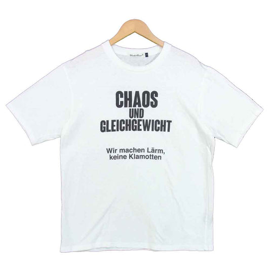 UNDERCOVER アンダーカバー UCZ3807 JUN TAKAHASHI ジュンタカハシ Chaos und Gleichgewicht カオスバランス プリント Tシャツ ホワイト系 XL【中古】