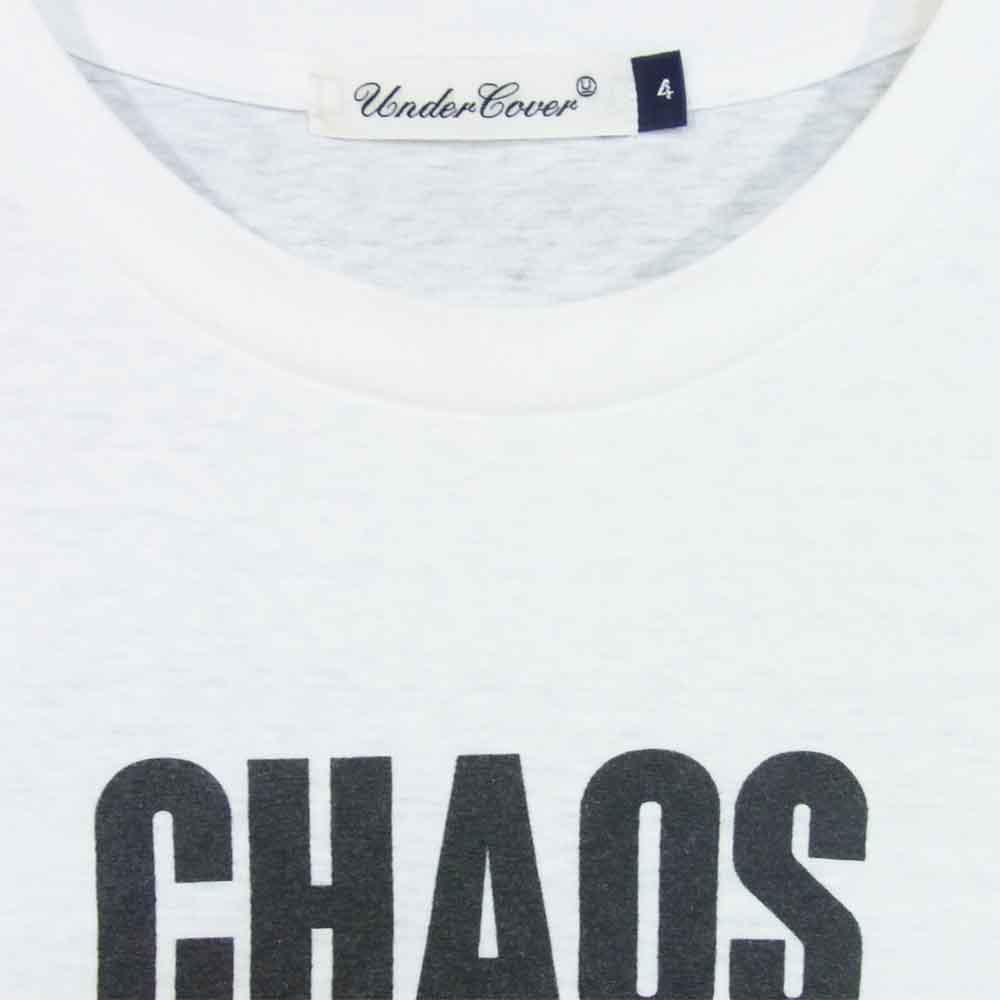 UNDERCOVER アンダーカバー UCZ3807 JUN TAKAHASHI ジュンタカハシ Chaos und Gleichgewicht カオスバランス プリント Tシャツ ホワイト系 XL【中古】