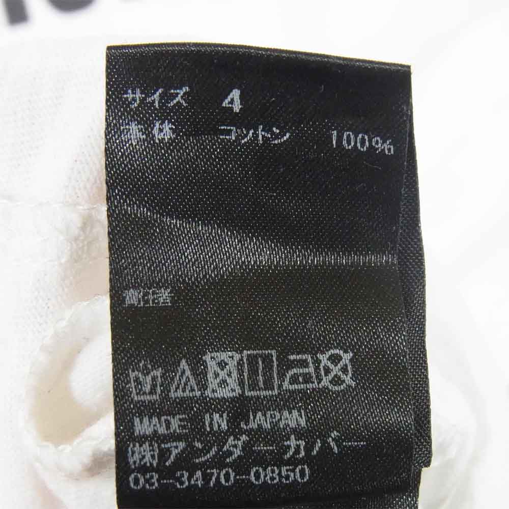 UNDERCOVER アンダーカバー UCZ3807 JUN TAKAHASHI ジュンタカハシ Chaos und Gleichgewicht カオスバランス プリント Tシャツ ホワイト系 XL【中古】