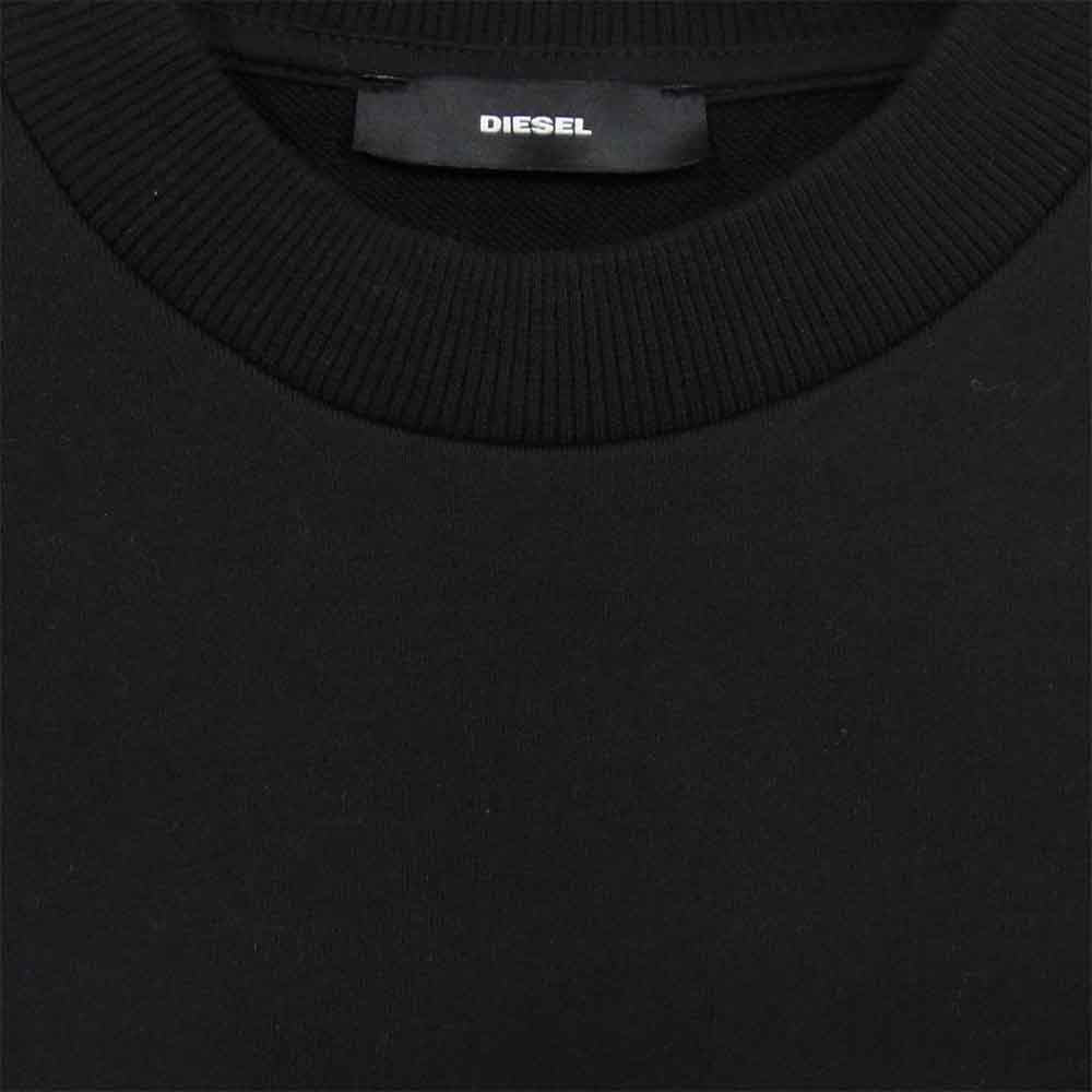 DIESEL ディーゼル 00S77G F-ANG-COPY 0IAJH COPYRIGHT コピーライト ラバープリント スウェット トレーナー ブラック系 S【新古品】【未使用】【中古】