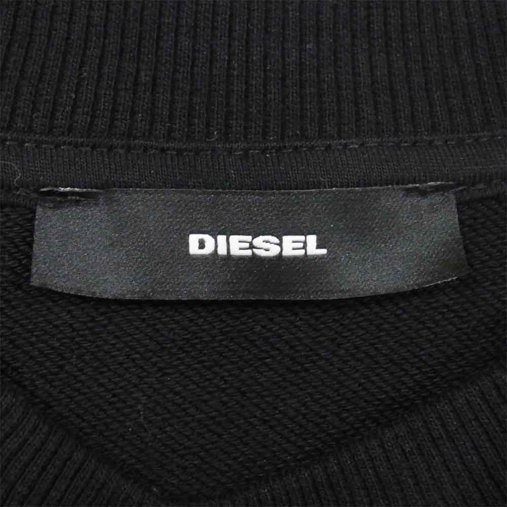 DIESEL ディーゼル 00S77G F-ANG-COPY 0IAJH COPYRIGHT コピーライト ラバープリント スウェット トレーナー ブラック系 S【新古品】【未使用】【中古】