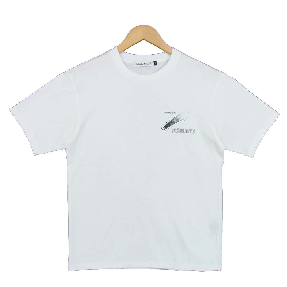 UNDERCOVER アンダーカバー 20SS TEE COSMIC BAR SAIHATE プリント Tシャツ ホワイト系 1【美品】【中古】