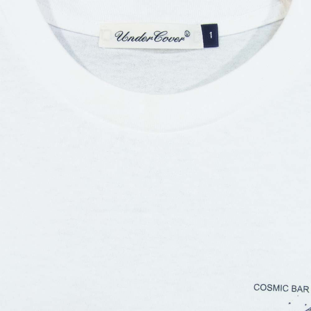 UNDERCOVER アンダーカバー 20SS TEE COSMIC BAR SAIHATE プリント Tシャツ ホワイト系 1【美品】【中古】