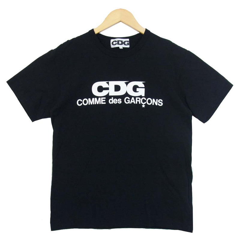 COMME des GARCONS コムデギャルソン SZ-T005 CDG シーディージー ロゴ プリント Tシャツ ブラック系 L【新古品】【未使用】【中古】