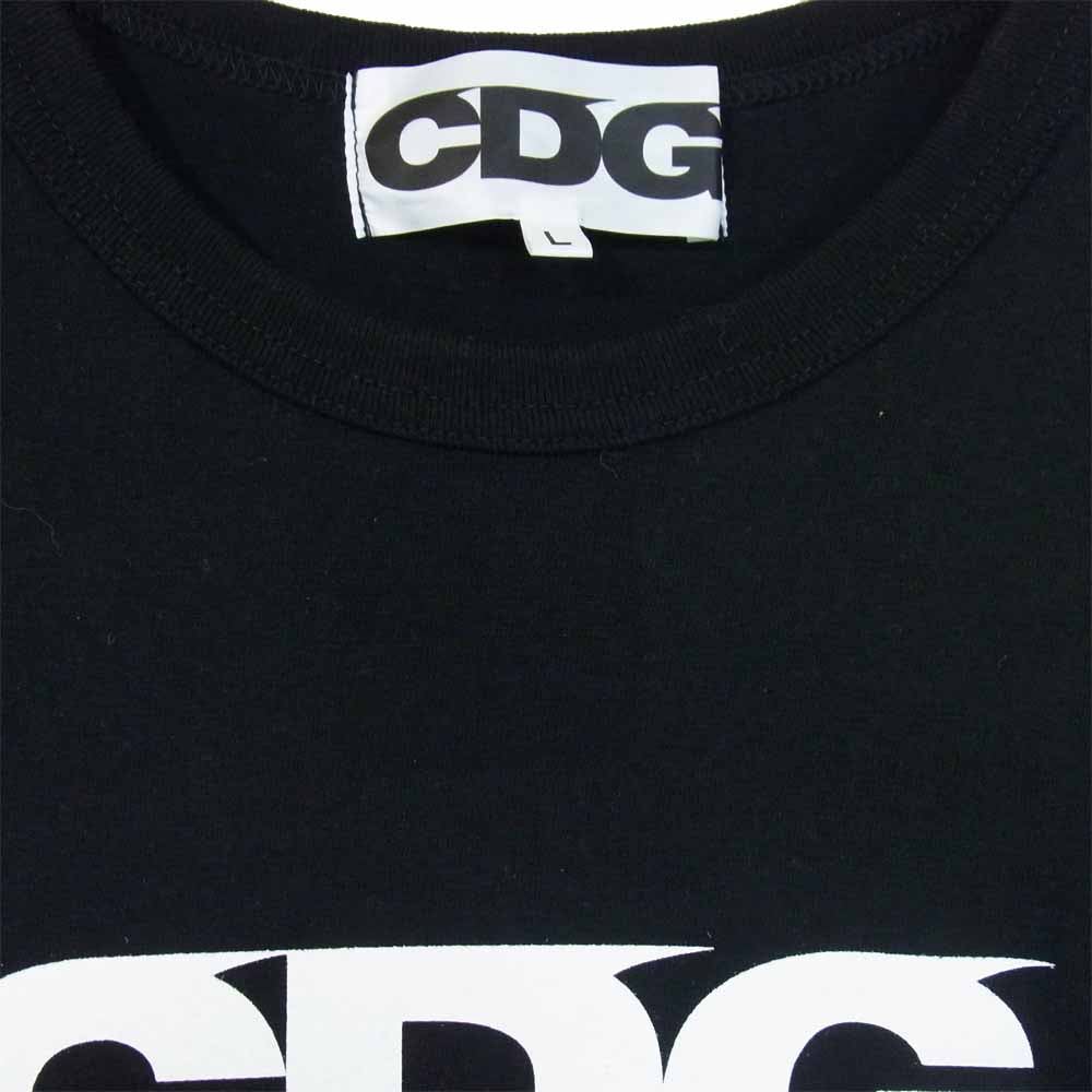COMME des GARCONS コムデギャルソン SZ-T005 CDG シーディージー ロゴ プリント Tシャツ ブラック系 L【新古品】【未使用】【中古】