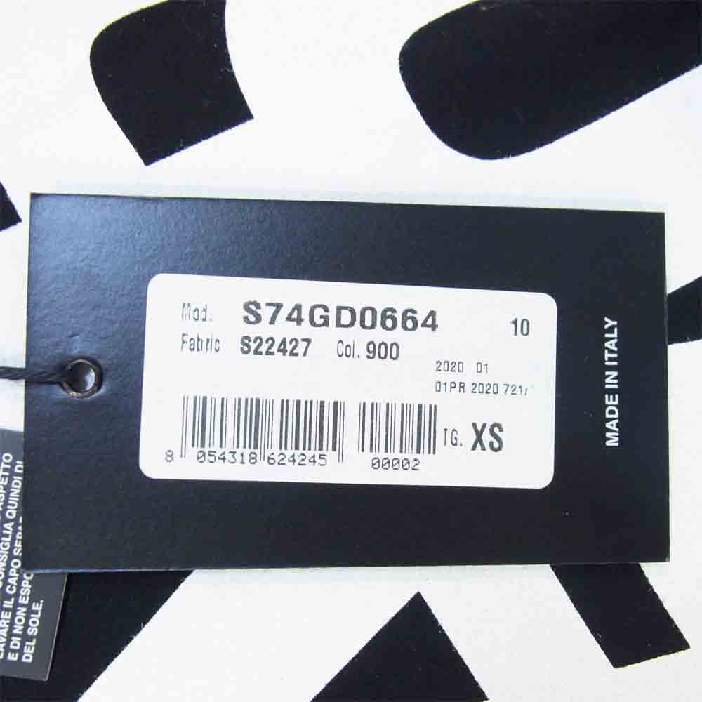 DSQUARED2 ディースクエアード 20SS S74GD0664 ロゴプリント オーバーサイズ クルーネック Tシャツ ブラック系 XS【新古品】【未使用】【中古】