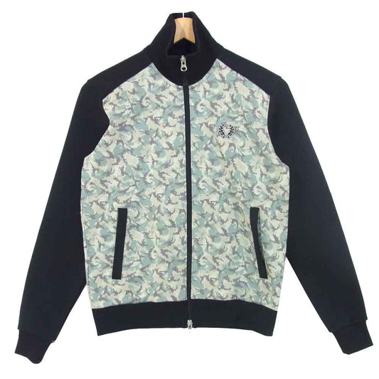 FRED PERRY フレッドペリー デジタル カモ トラック ジャージ ジャケット ブラック×グリーン系 XS【中古】