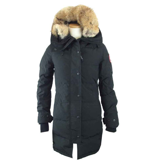 CANADA GOOSE カナダグース 2302JL 国内正規品 MACKENZIE PARKA マッケンジー パーカ ダウン ジャケット ブラック系 ブラウン系 38【美品】【中古】