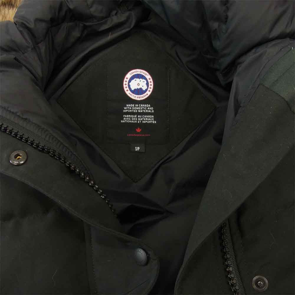 CANADA GOOSE カナダグース 2302JL 国内正規品 MACKENZIE PARKA マッケンジー パーカ ダウン ジャケット ブラック系 ブラウン系 38【美品】【中古】