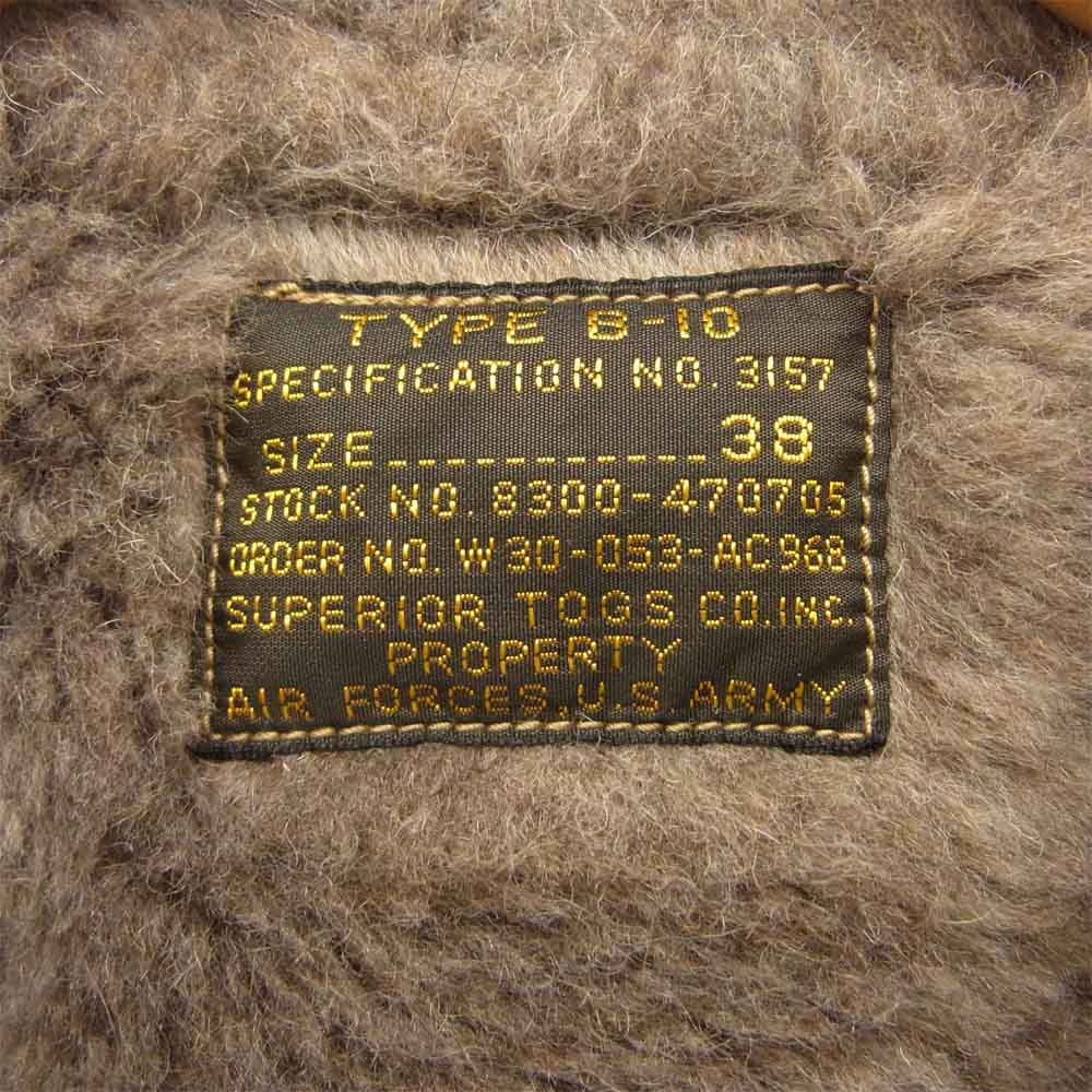 Buzz Rickson's バズリクソンズ BR13617 TYPE B-10 フライングタイガー 赤リブ 実名復刻 ジャケット カーキ系 38【美品】【中古】