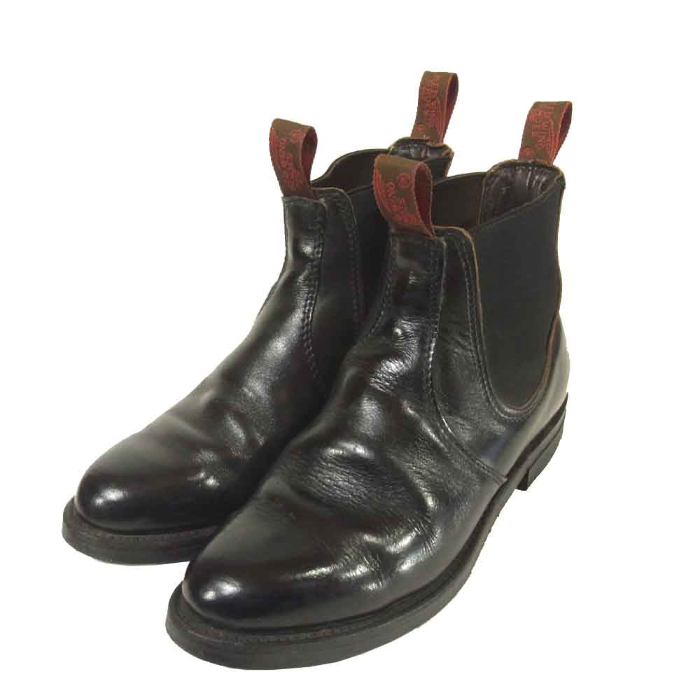 RED WING レッドウィング 8193 95年製 プレーントゥ サイドゴア チェルシー ブーツ ブラック系 7.5 E【中古】
