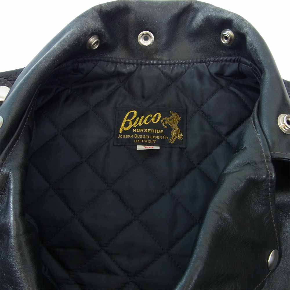 The REAL McCOY'S ザリアルマッコイズ BJ18102 BUCO J-24L ダブル ライダース レザー ジャケッ ホースハイド Dポケット ブラック系 ブラウン系【中古】
