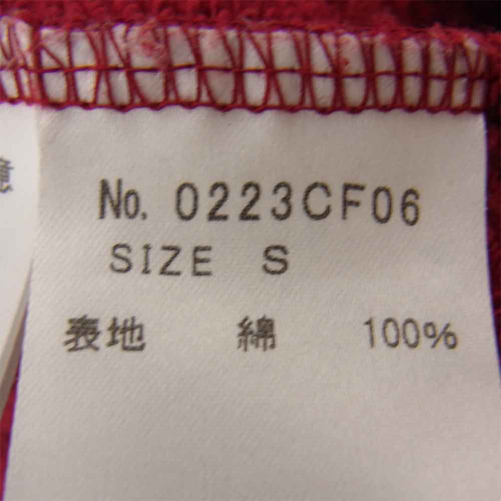 HYSTERIC GLAMOUR ヒステリックグラマー 0223CF06 バックプリント ロゴ ジップ パーカー レッド系 S【中古】