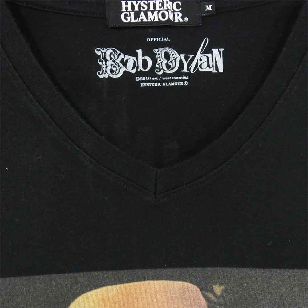 HYSTERIC GLAMOUR ヒステリックグラマー 0202CT05 Bob Dylan ボブディラン プリント Tシャツ ブラック系 M【美品】【中古】