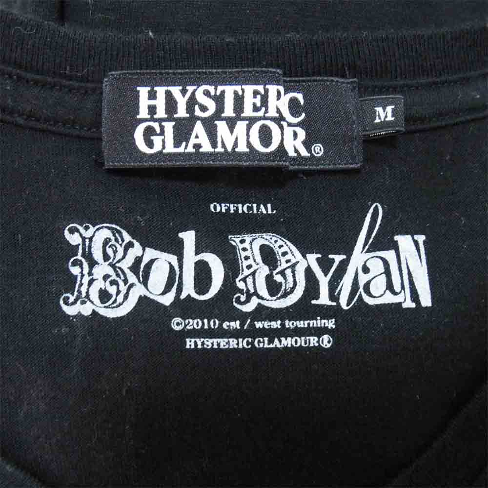 HYSTERIC GLAMOUR ヒステリックグラマー 0202CT05 Bob Dylan ボブディラン プリント Tシャツ ブラック系 M【美品】【中古】
