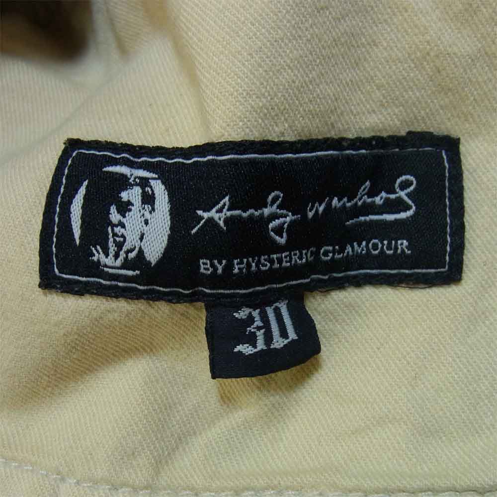 HYSTERIC GLAMOUR ヒステリックグラマー 7AP-0072 プリント USED加工 スタッズ AP デニム パンツ インディゴブルー系 30【中古】