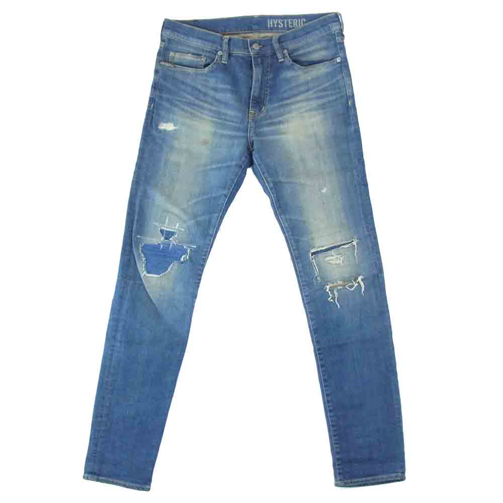 HYSTERIC GLAMOUR ヒステリックグラマー 16SS 0261AP14 KPR加工 ISKO デニム リメイク スリム PT パンツ  インディゴブルー系 30【中古】