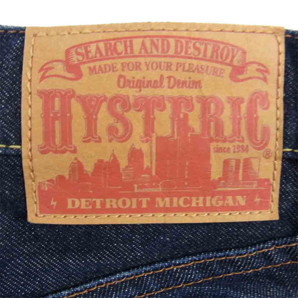 HYSTERIC GLAMOUR ヒステリックグラマー 0222AP07 スリム ストレート スタッズ デニム パンツ インディゴブルー系 28【美品】【中古】