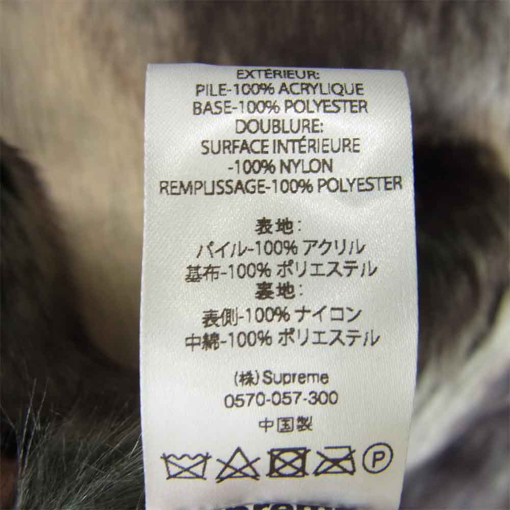 Supreme シュプリーム 20AW 未使用品 Faux Fur Reversible Hooded Jacket フェイクファー フーデッド リバーシブル ジャケット ダークブラウン系 オフホワイト系 L【極上美品】【中古】