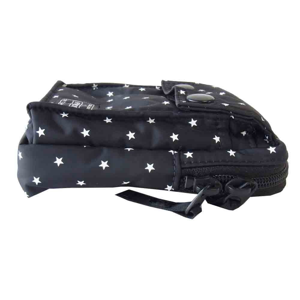 PORTER ポーター BLACK BEAUTY ブラックビューティ スター総柄 ナイロン マルチケース ブラック系【中古】