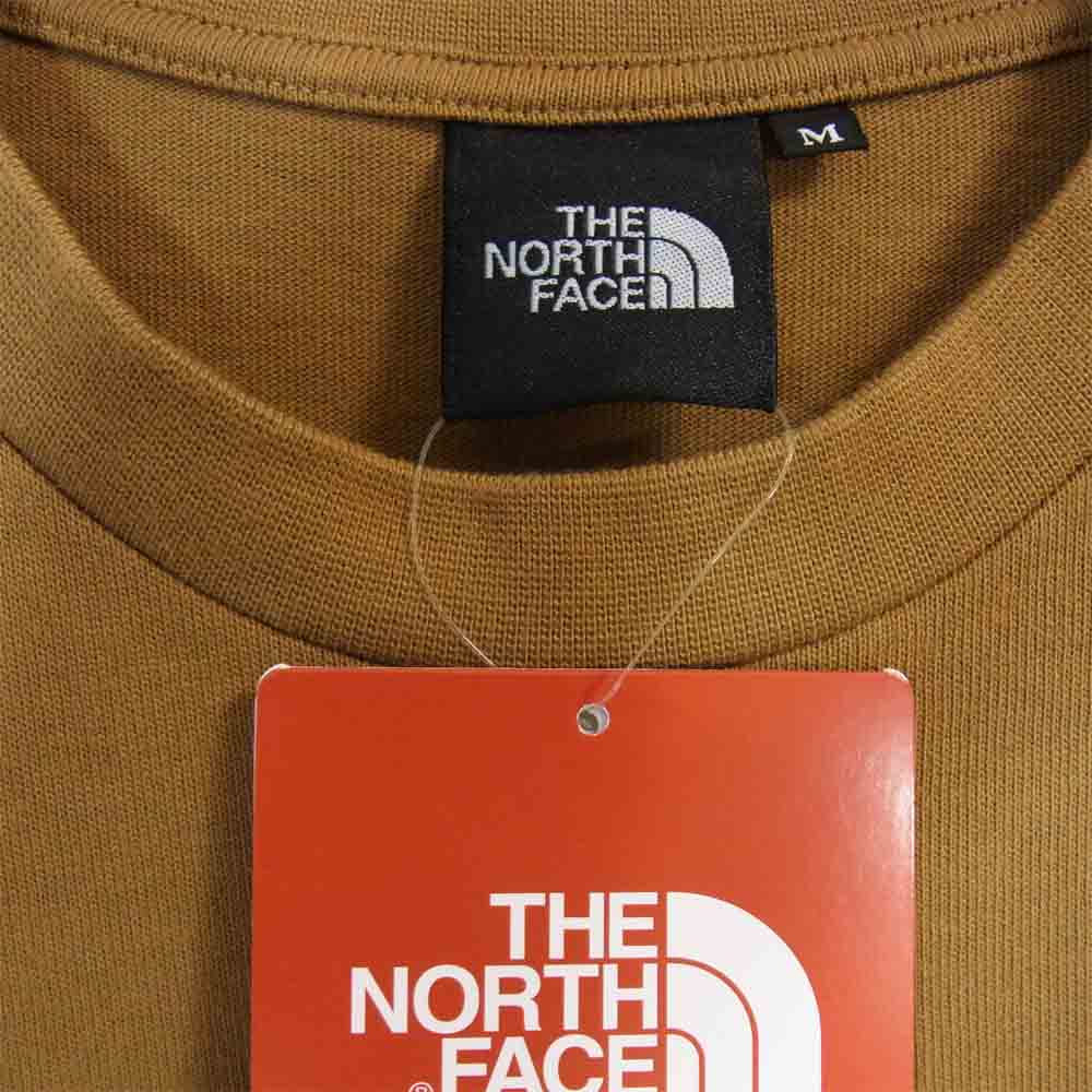 THE NORTH FACE ノースフェイス NT81931 国内正規品 LS SQUARE LOGO TEE ロングスリーブ スクエア ロゴ Tシャツ ライトブラウン系 M【新古品】【未使用】【中古】